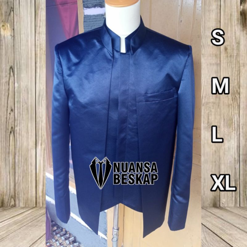 Beskap pengantin pria basofi polos/akad