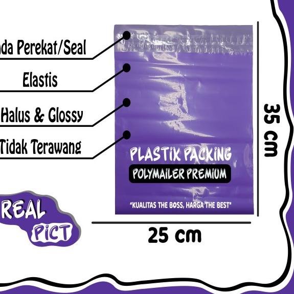 

POLYMAILER 25X35 UNGU LILCAC PREMIUM LANGSUNG PABRIK TEBAL DAN HALUS