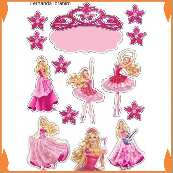 TOPPER KUE TOPER CAKE ULANG TAHUN BARBIE/  KUE ULANG TAHUN MURAH BARBIE Toko_Arsha
