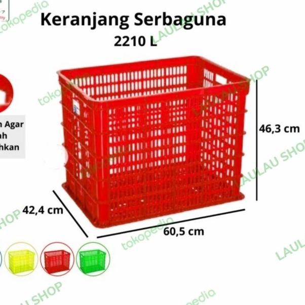 

BOX CONTAINER GREEN LEAF 2210 L / KERANJANG INDUSTRI UNTUK SPARE PART