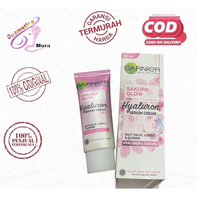 [ khusus siang ] garnier sakura white day cream 20 ml - garnier sakura white cream siang tube 20 ml