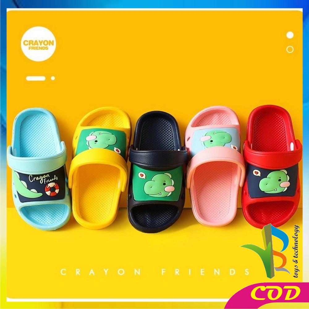 RB-S10 Sandal Selop Karakter Sendal Slop Karet Anak Sandal Slop Eva Model Tali Belakang Anak Impor