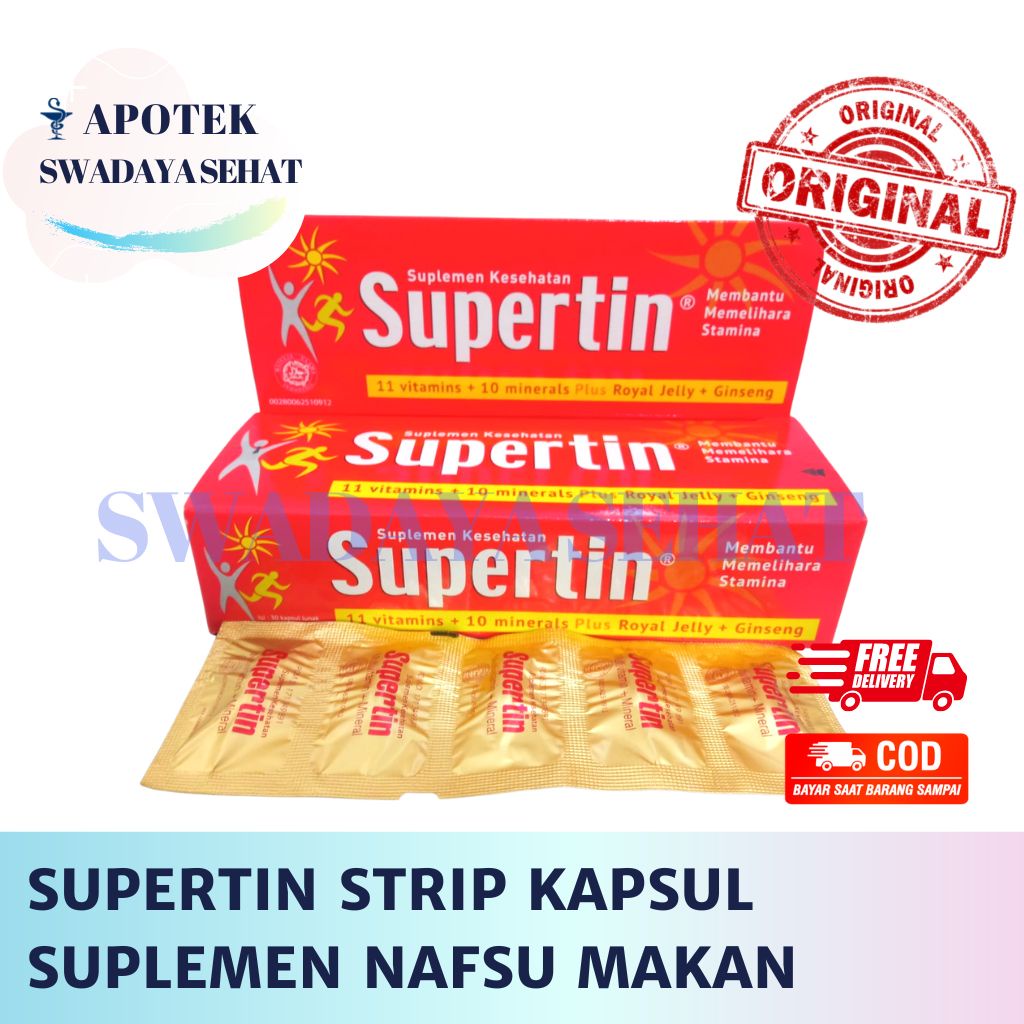 SUPERTIN Strip Kapsul - Suplemen Multivitamin Meningkatkan Nafsu Makan Lapar