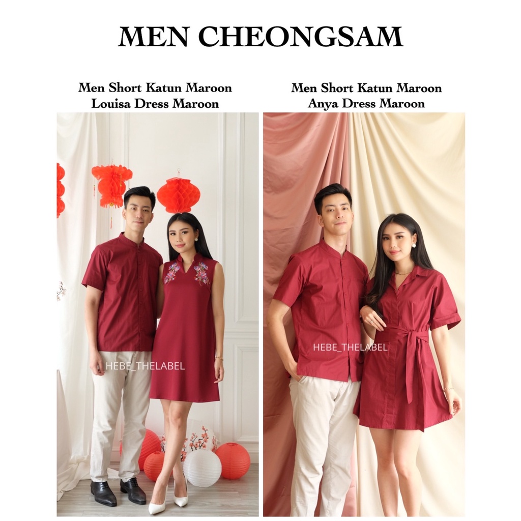 Men Cheongsam Chinese New Year Kemeja Pria