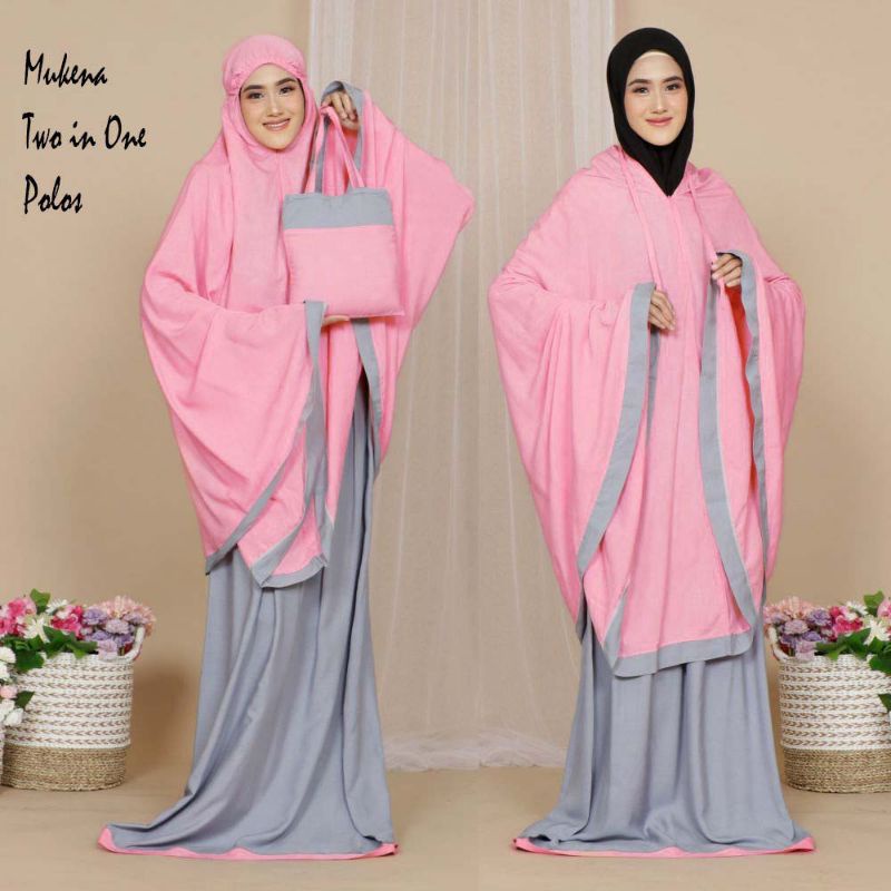 MUKENA BALI SUPERJUMBO  2 IN 1 SALWA