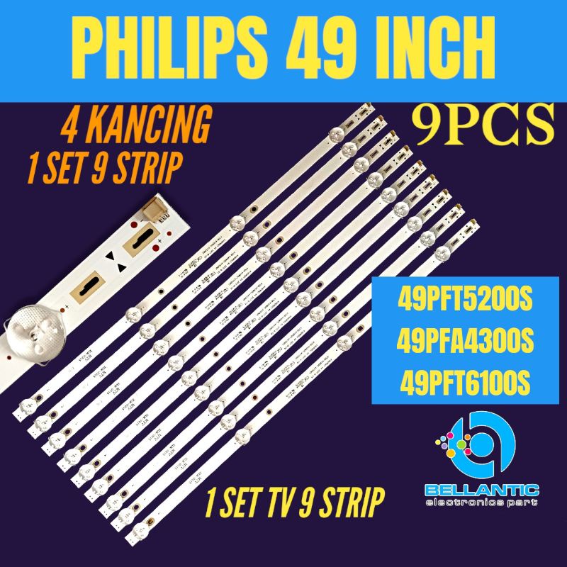BACKLIGHT TV LED 49INCH PHILIPS 49PFT5200S-49PFA4300S-49PFT6100S BACKLIGHT TV LED 49INCH