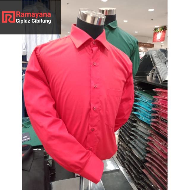 Kemeja cowok natal merk branded "Raymond Renee"slim fit  / Ramayana Cibitung