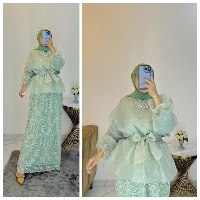maxi vest organza