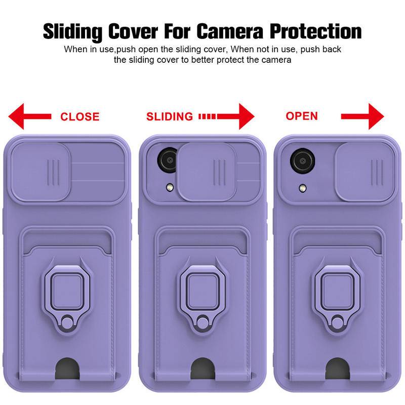 Case Pelindung Kamera Samsung Galaxy A03 Core Dengan Ring Stand Magnetik