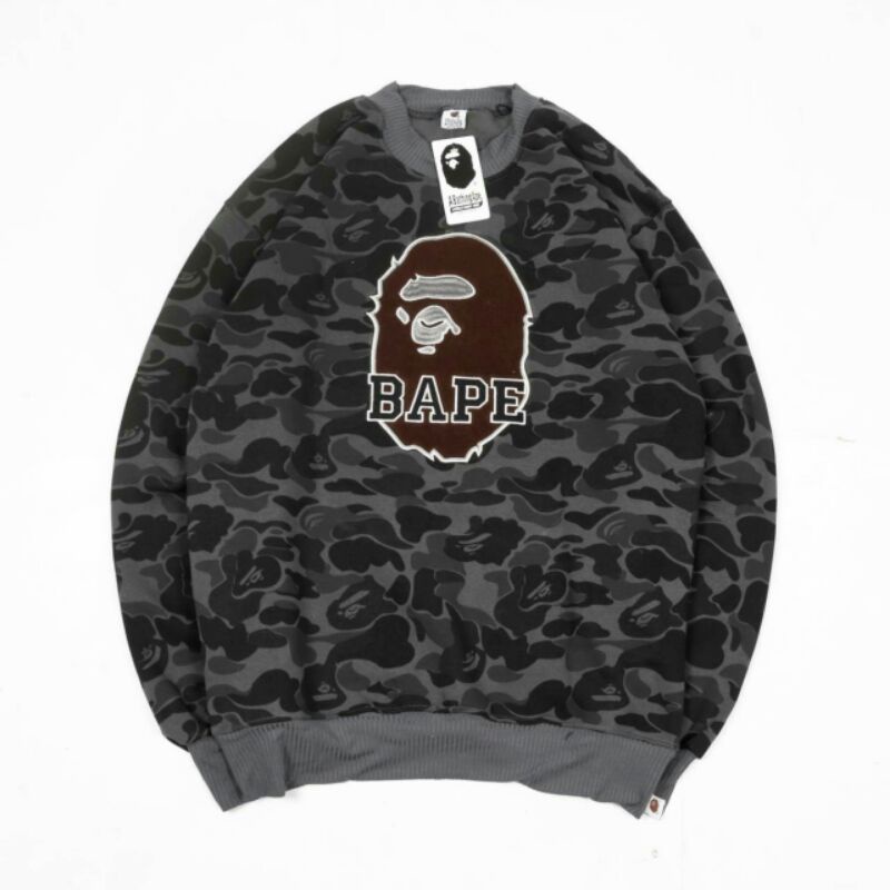 SWEATER BAPE GREY CAMO FULL TAG