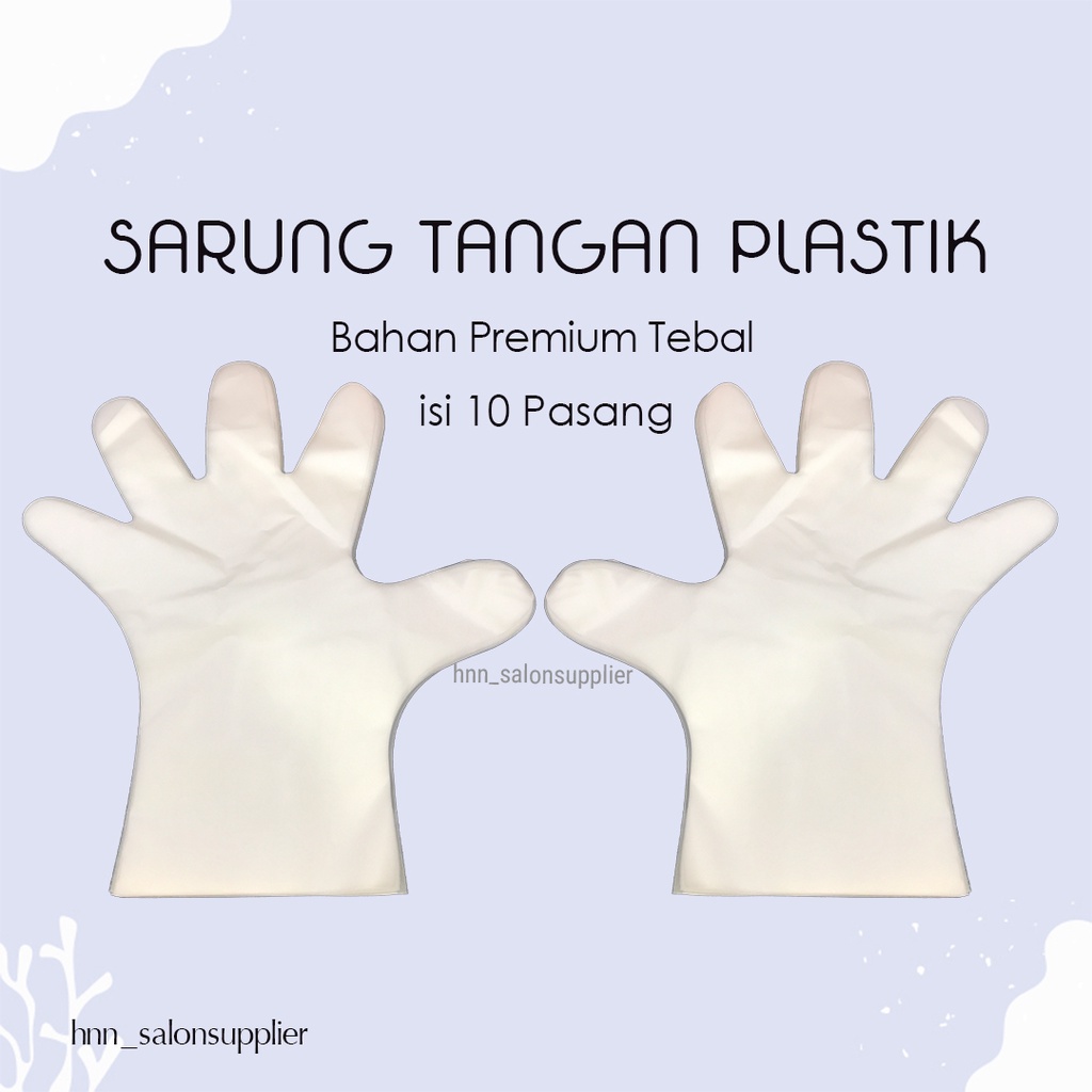 Sarung Tangan Plastik Higieinis Sekali Pakai Bahan Premium isi 10pasang