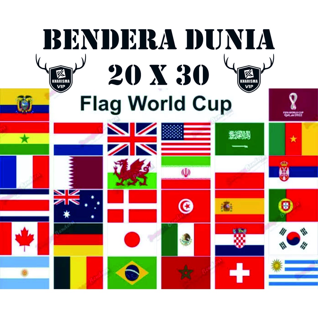 Jual BENDERA PIALA DUNIA 20 CM X 30 CM | Shopee Indonesia