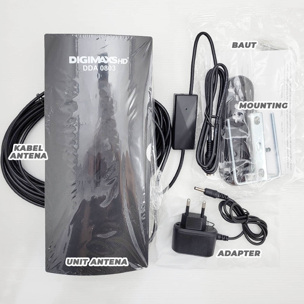 Antena TV Digital Outdoor Indoor Dalam / luar Ruangan Rumah Portable Antenna Penguat Sinyal TV DigimaxS