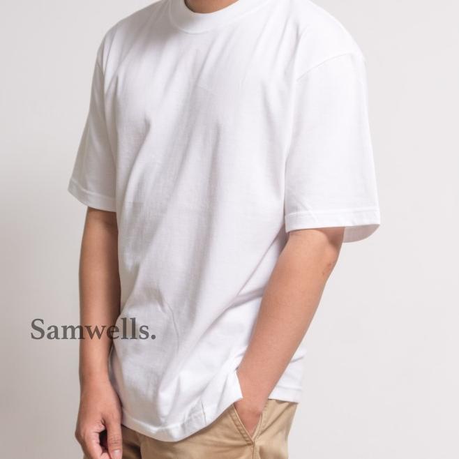 KAOS/T-SHIRT POLOS OVERSIZED/OVERSIZE PREMIUM - Putih, S