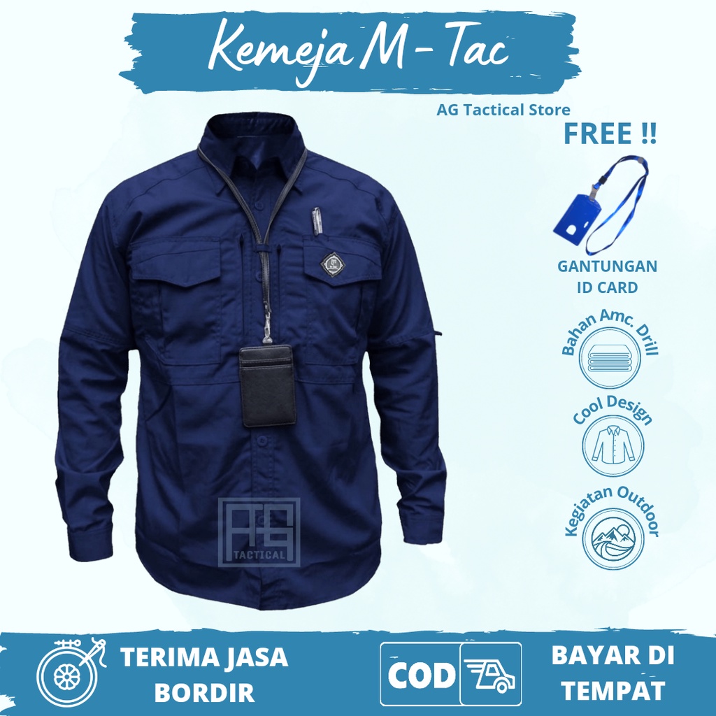 Jual Cod Kemeja Tactical Kemeja Bumn Free Gantungan Id Card Lapangan Kantor Hem Atasan Kemeja