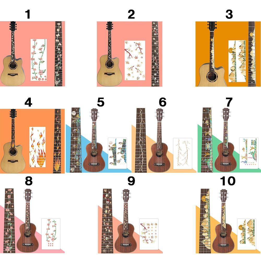 Nanas Fretboard Stiker Kualitas Tinggi Indah Bagian Gitar Elektrik Cross Inlay Decals