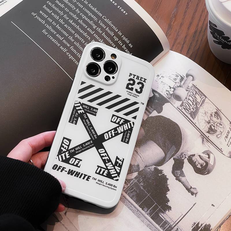 Luxury IMD Case HP iP iPhone X Xr Xs Max14 Plus+Apple11 12 13 Pro Max Sarung Silikon Wanita Casing Handphone Off White