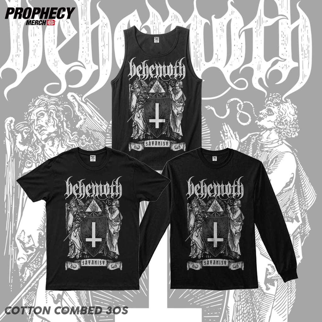 T-SHIRT KAOS BAND METAL  BAND BEHEMOTH SATANIST TERBARU