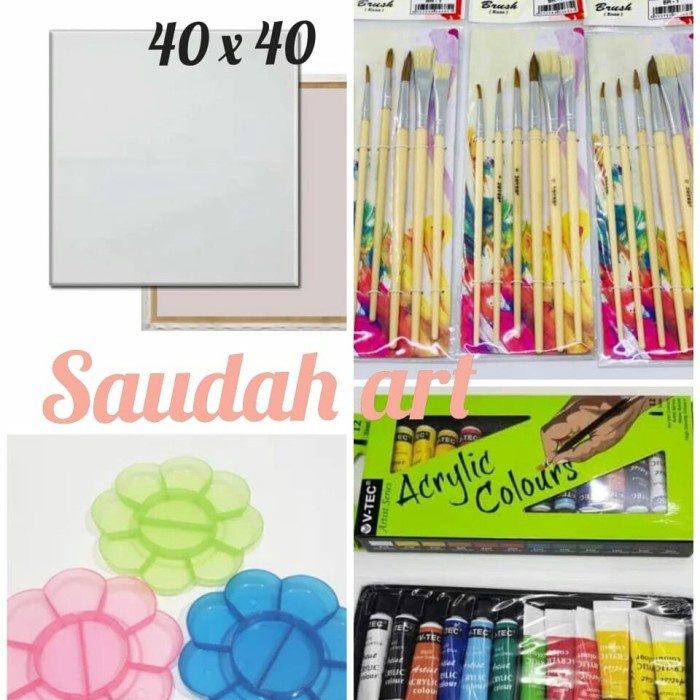 

Paket Kanvas Lukis (Kanvas 40X40,Kuas,Palet,Cat Akrilik)