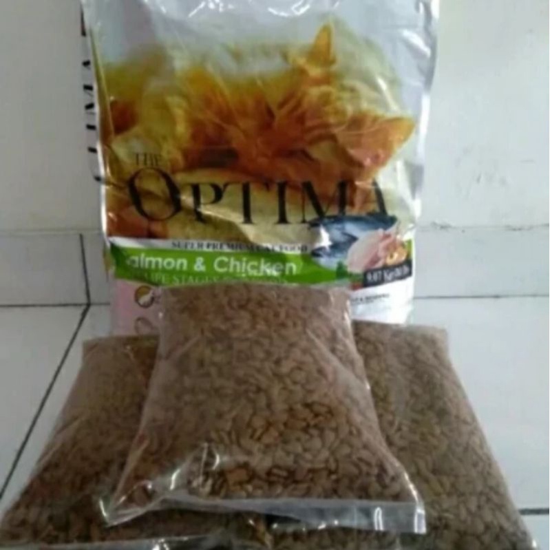 Optima Salmon Chicken Dry Cat Food Makanan Kucing Kering - Repack 500g