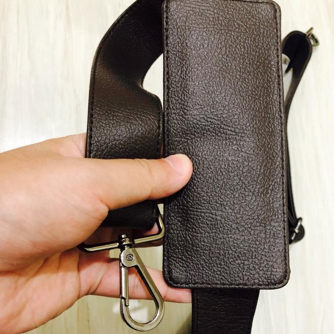 Tali Selempang Tas Kulit / Strap Tas Kulit Cokelat Tua