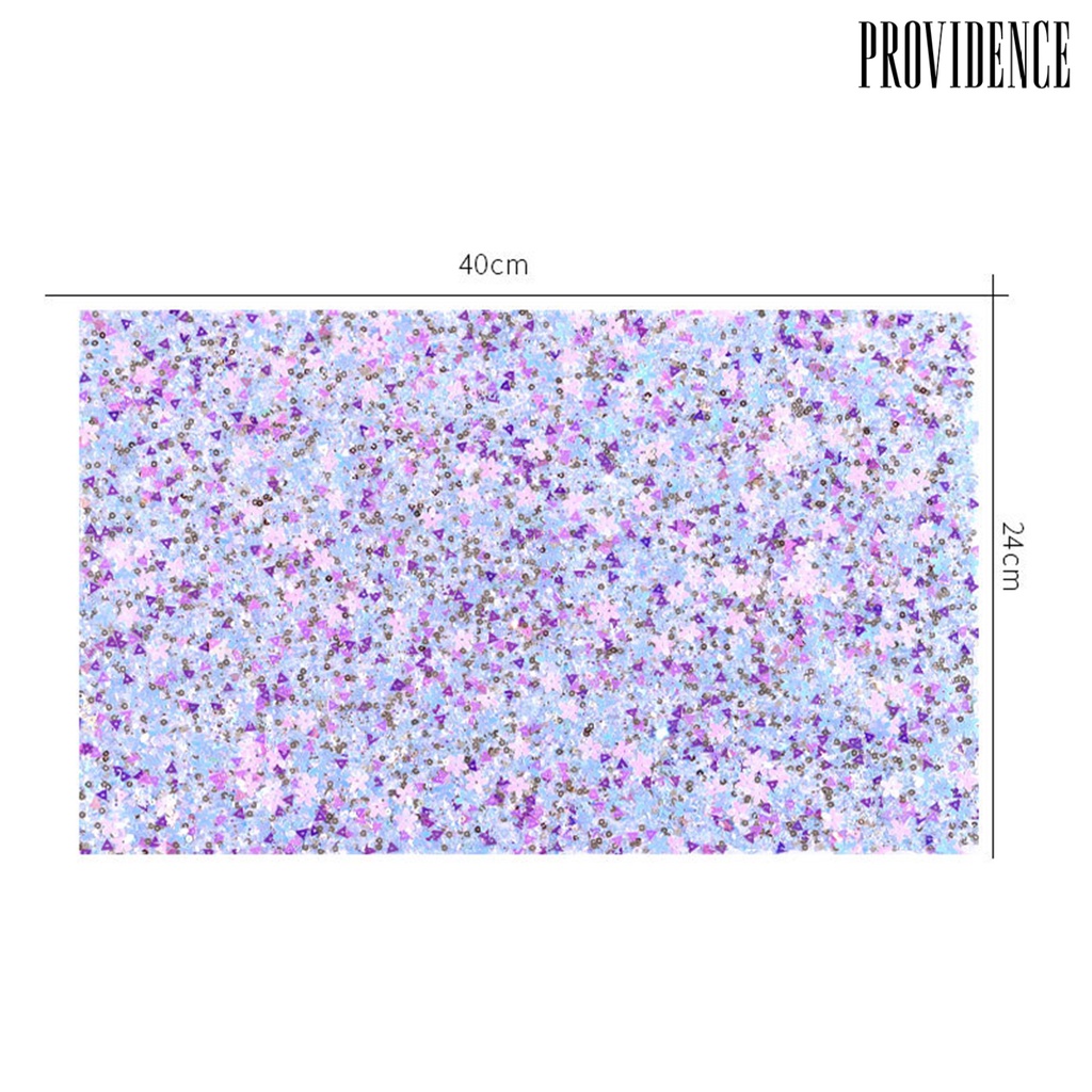 Providence Pad / Alas Kuku Palsu Motif Berlian Imitasi / Sequin Berkilau Untuk Nail Art / Salon