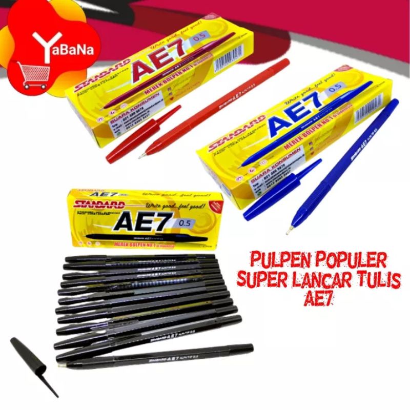 

Bolpen Pulpen Standard AE7 0.5mm Pen Populer Terlaris isi 12pcs