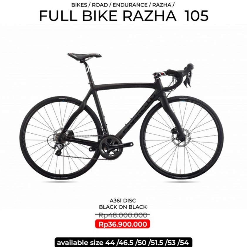 Sepeda Balap Roadbike PINARELLO RAZHA 105 Disc Hydraulic 2 x 11 Speed
