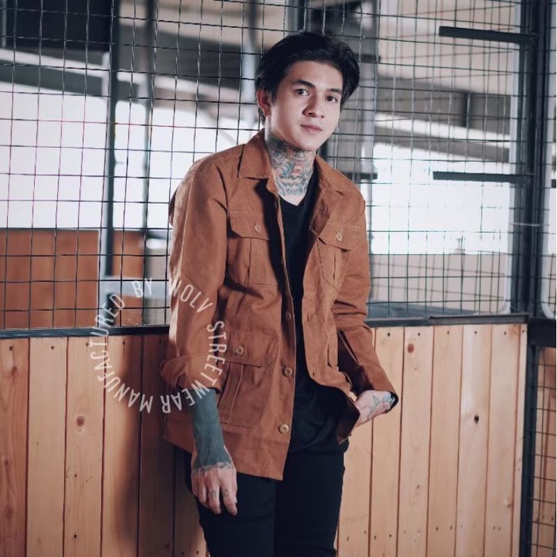 Kemeja Semi Parka / Kemeja Pria parka 3 pocket / Kemeja Canvas / Semi Parka