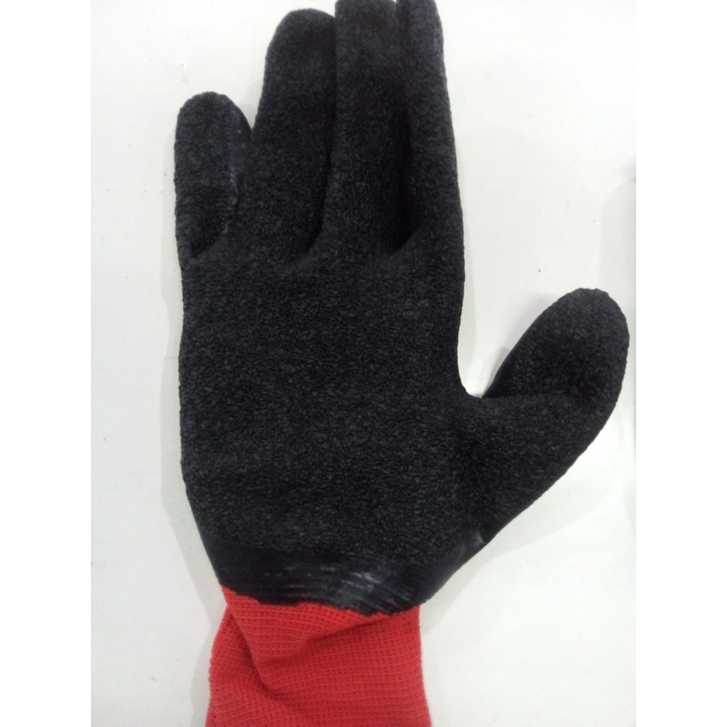 SARUNG TANGAN SAFETY KARET LATEX KASAR KOMBINASI kATUN PREMIUM ANTI SLIP LICIN HIGH QUALITY HAND GLOVES MURMER BERKUALITAS