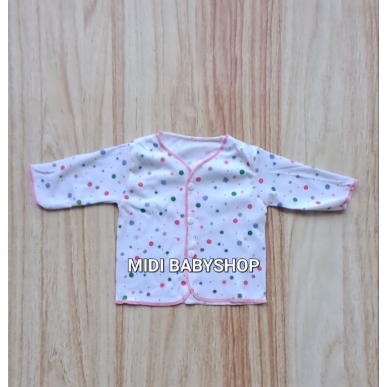 Baju Bayi Lengan Panjang Baru Lahir Polkadot Saffenda Baby SNI