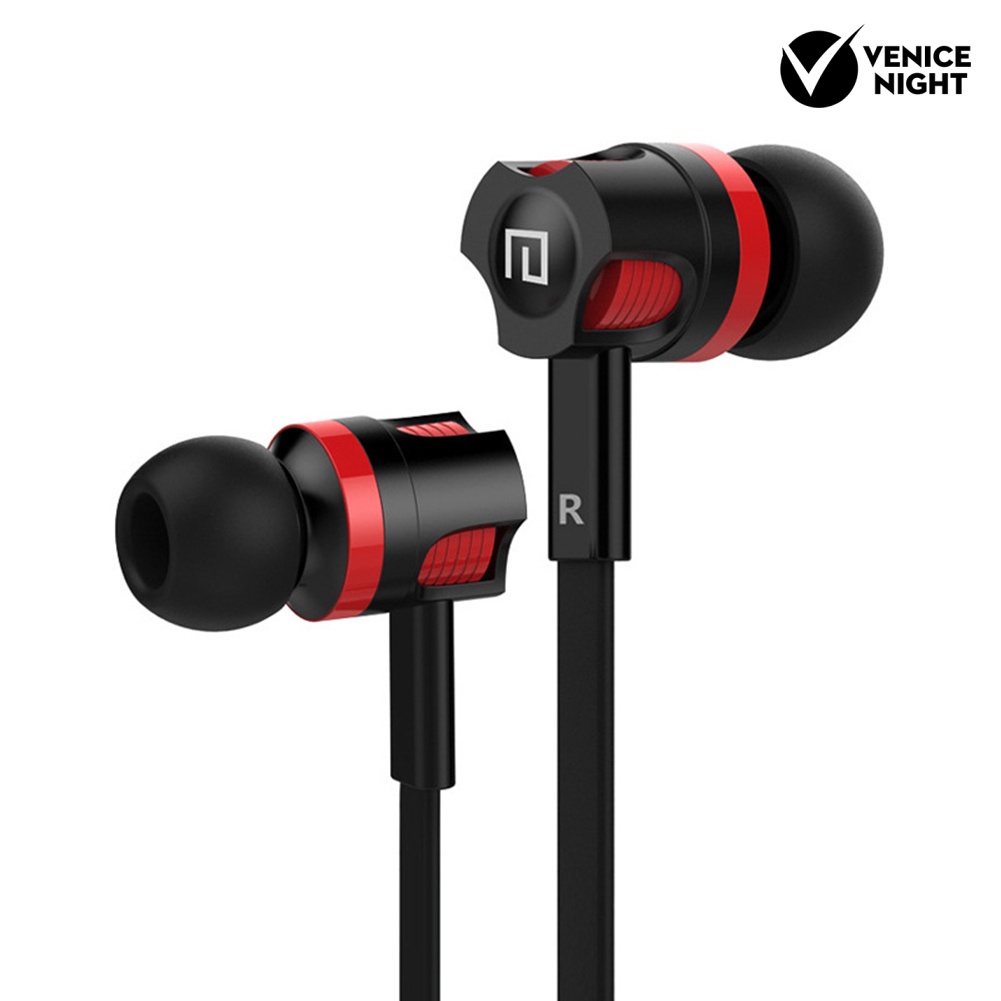 (VNEP) (Berkabel) JM26 3.5mm Universal Headphone Noise Reduction In-ear Earphone Headset dengan Mic