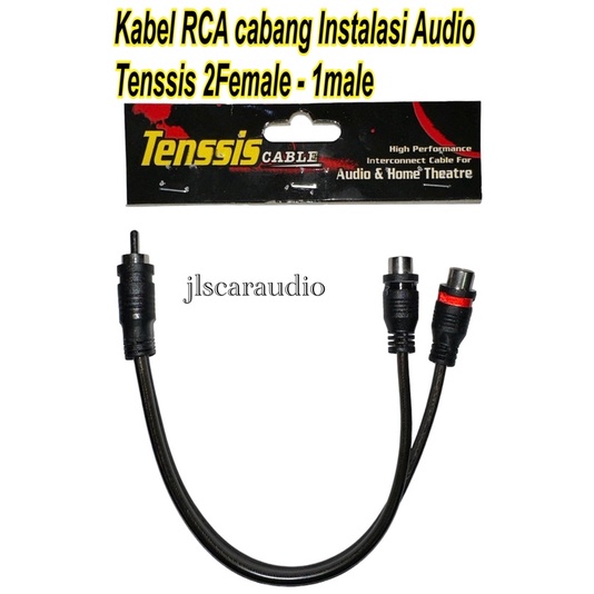 Kabel RCA Cabang Untuk Instalasi Audio 2Female - 1male Tenssis