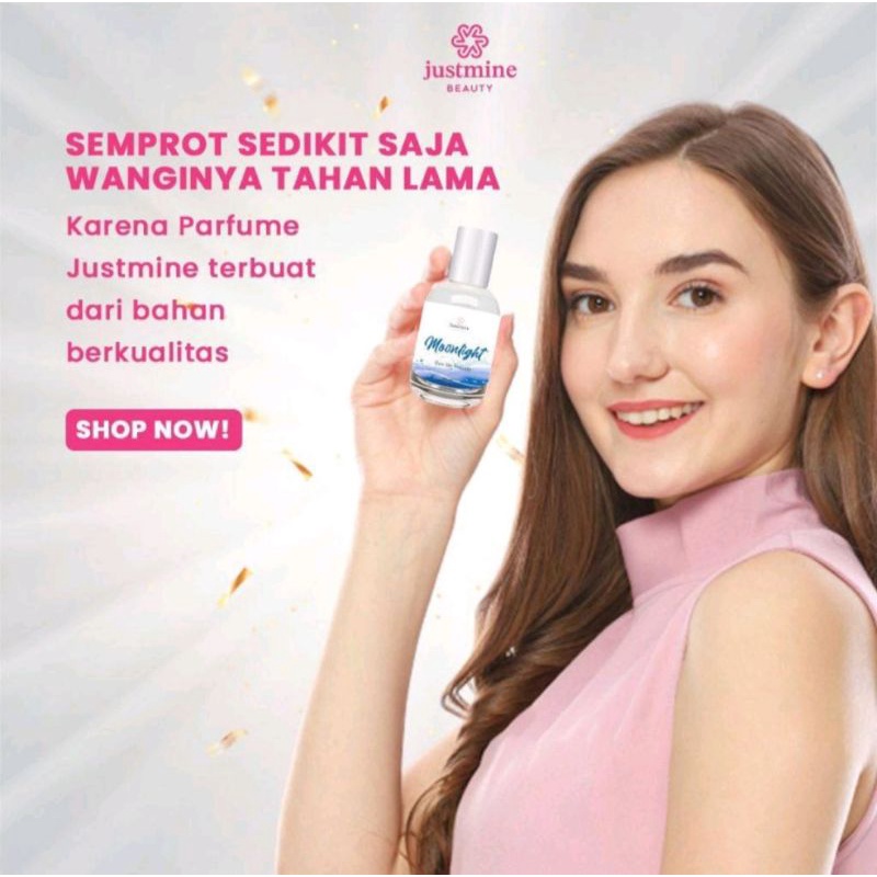 Parfum Justmine Wangi Tahan Lama isi 50ml Untuk Pria dan Wanita - Original 100% Aman Bpom