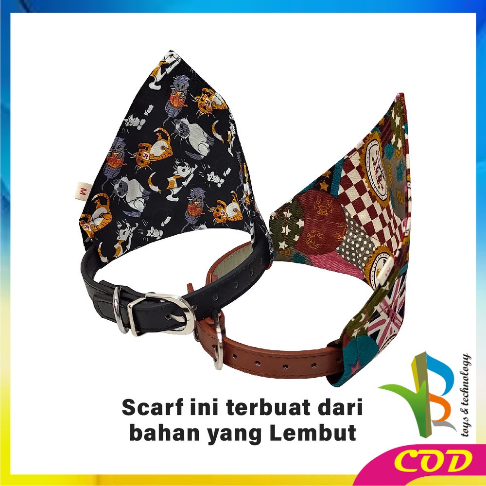 RB-C568 Kalung Bandana Slayer Kucing Anjing Motif Syal Segitiga / Kalung Scarf Anjing Kucing Kelinci Aksesoris Hewan Peliharaan