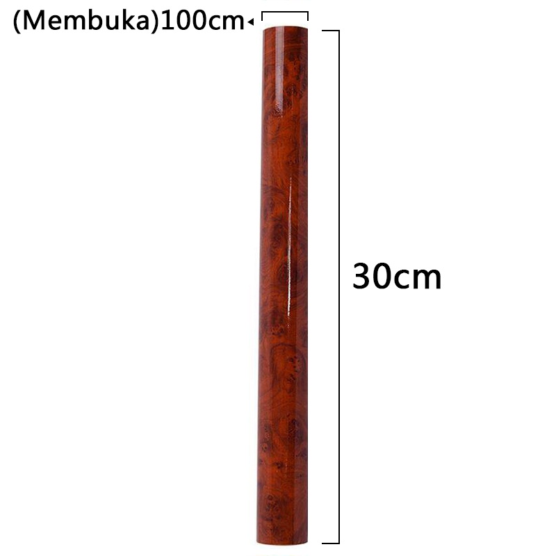 Stiker Dashboard Mobil/Tahan Air PVC Sticker Motif Kayu Interior Universal 100x30CM