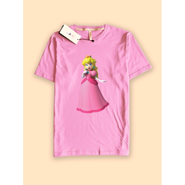 Kaos Tshirt Super Mario 3D Character Princess Peach