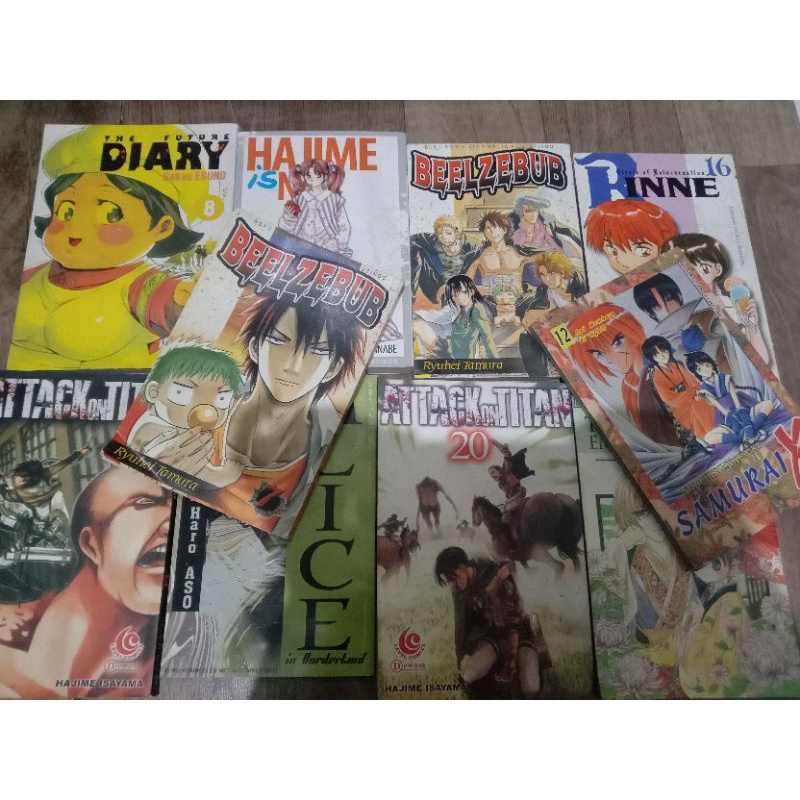 paket komik attack on Titan, beelzebub, dll