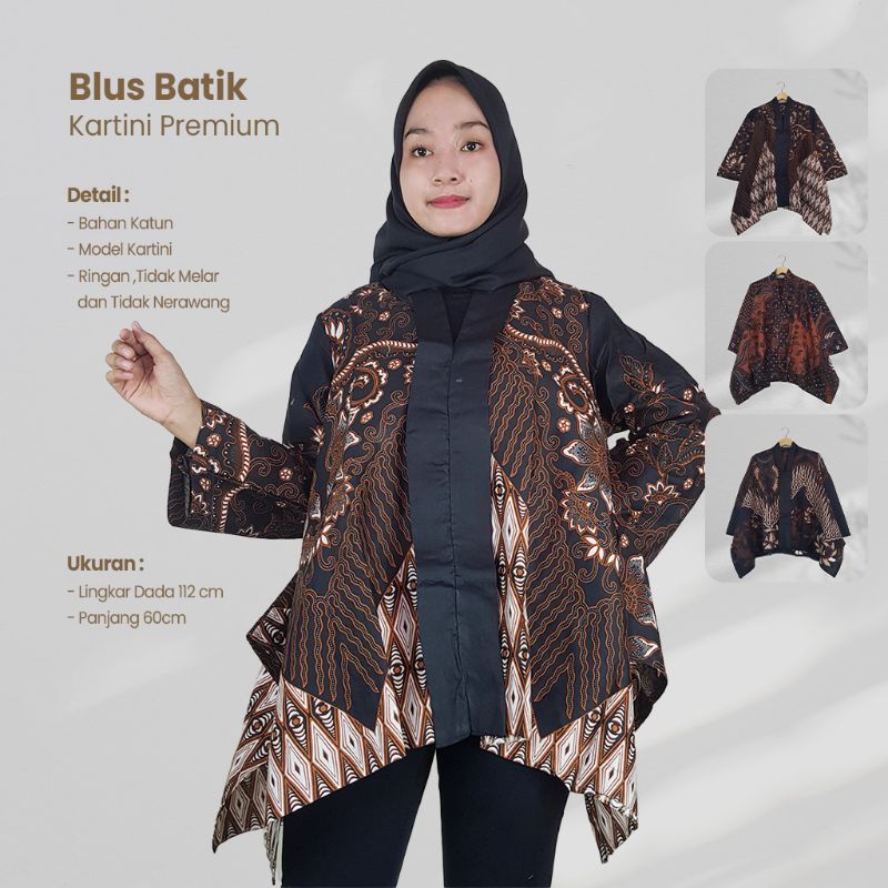 Blus Batik Kartini Premium Sogan Series - Naira Batik