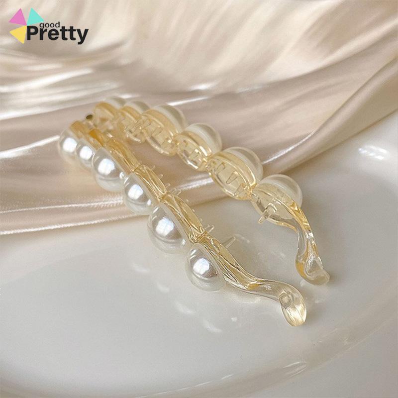 Jepit Rambut Pisang 10.5cm Mutiara Kristal Jepitan Ponytail  Salon Banana Ponytail Hair Claw Clips - PD