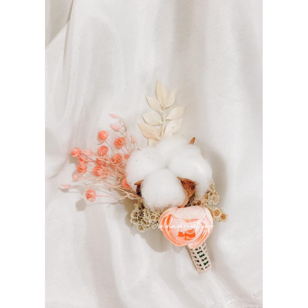 [TERMURAH] boutonniere rustic / Corsage / bross bunga kering wedding for Groomsmen Family / jas bung
