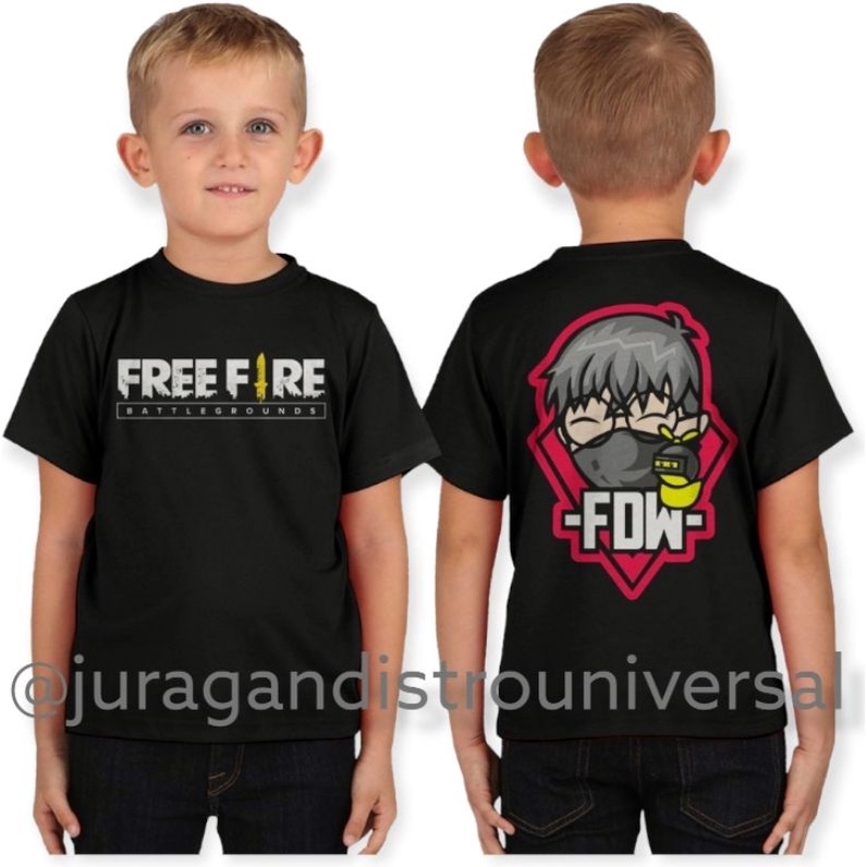 COD KAOS ANAK FREE FIRE FDW TERBARU BAJU GAMERS FREE FIRE FDW