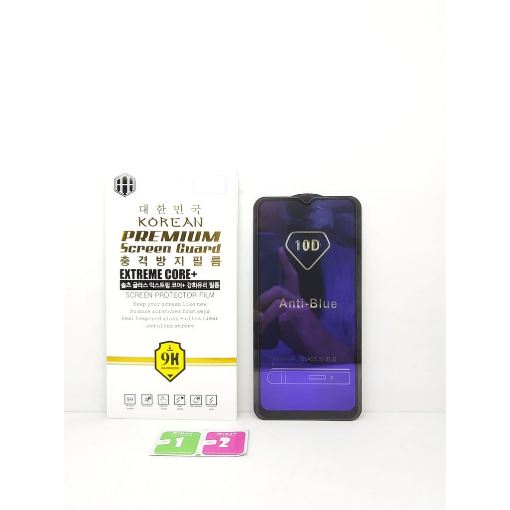 KOREAN Blue Ray 10D Oppo A31 2020 6.5 inchi Tempered Glass FULL GLUE ANTI RADIASI