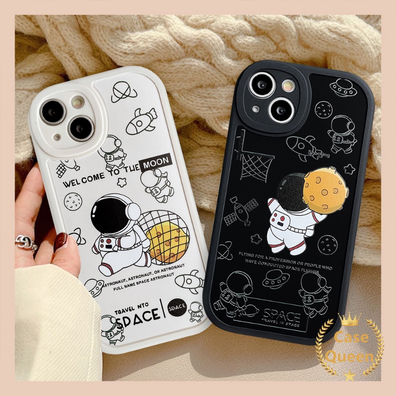 Casing OPPO A57 2022 A76 A16 A55 A54 A15 A96 A12 A16K A74 A5S A1K A3S A16E A94 A9 A5 2020 A95 A31 A15s A7 A53 Az 533 4z 5F 62 Az 53 Case Desain Astronot Basket