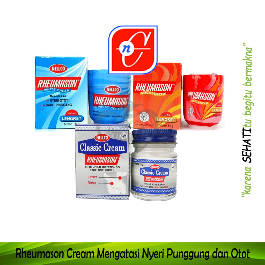 Rheumason White Cream - Pereda Nyeri Otot, Sakit Pinggang Dan Keseleo