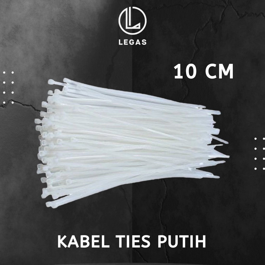 

CABLE TIES KABEL TIS WARNA HITAM PUTIH ISI 100 PCS 10CM 10 CM LEBAR 25