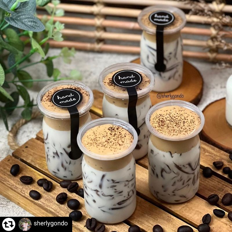 CUP PUDDING / JAR PUDING ISI 10 PCS -  BOTOL