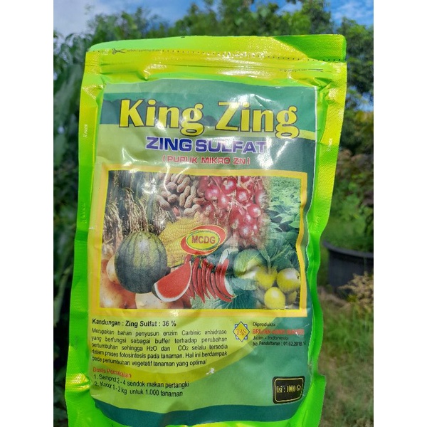 Pupuk King Zink Zing Sulfat 36% Kemasan 1Kg