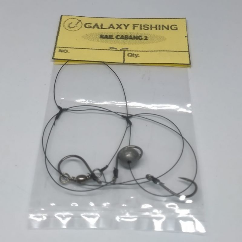 Kail Pancing Cabang 3 Timah Tengah Warna Hitam