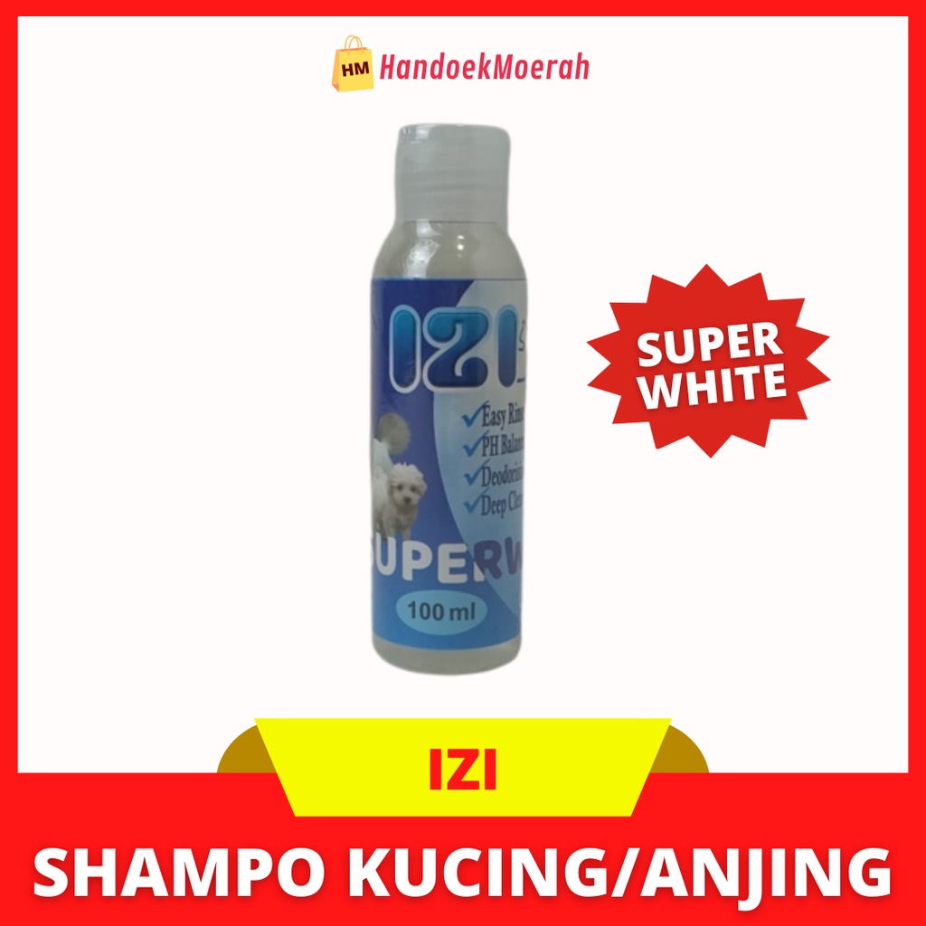 IZI Super White 100ml / Shampo Kucing &amp; Anjing Murah